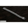 Curb cuban bracelet sterling silver mens skull clasp flower design