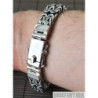 Byzantine foxtail mens bracelet chain solid 925 sterling silver