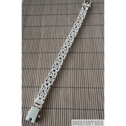 Byzantine foxtail mens bracelet chain solid 925 sterling silver