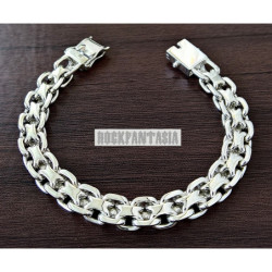 Anchor solid 925 sterling silver bracelet chain mens heavy wide