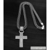 sterling silver mens necklace chain with cross pendant