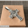 Cross big pendant mens Jesus thorny spikes solid sterling silver