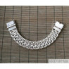 Heavy wide chain bracelet double sterling silver mens