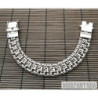 Emperor mens bracelet sterling silver double chain woven byzantine heavy wide box clasp