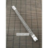 Emperor mens bracelet sterling silver double chain woven byzantine heavy wide box clasp