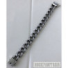 Heavy wide curb men's bracelet solid 925 sterling silver art gift chain box clasp