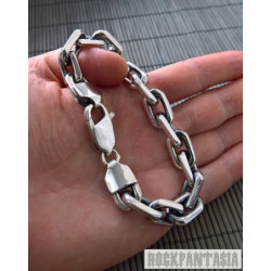 Anchor heavy wide solid 925 sterling silver bracelet chain mens lobster clasp gift