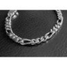 Sterling silver mens bracelet figaro cartier