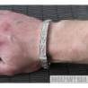 Celtic bracelet solid sterling silver 925 mens woven byzantine triquetra