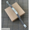 Handmade Emperor Mens Bracelet solid sterling silver double chain woven byzantine id