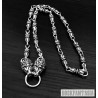 Lions heads sterling silver mens chain necklace heavy