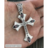 Срібний хрестик чоловічий Ренесанс. Cross pendant Renaissance sterling silver.