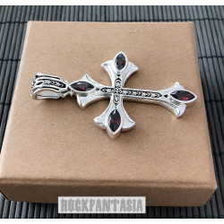Срібний хрестик чоловічий Ренесанс. Cross pendant Renaissance sterling silver.