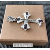 Срібний хрестик чоловічий Ренесанс. Cross pendant Renaissance sterling silver.