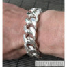 Curb cuban 925 sterling silver bracelet chain huge heavy wide chunky