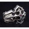 Mens knight cross garnet solid 925 sterling silver templar ring fleur de lis